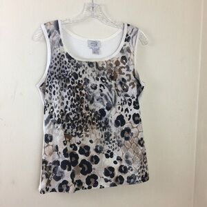 Just B. Top. Sz M.  Animal Print